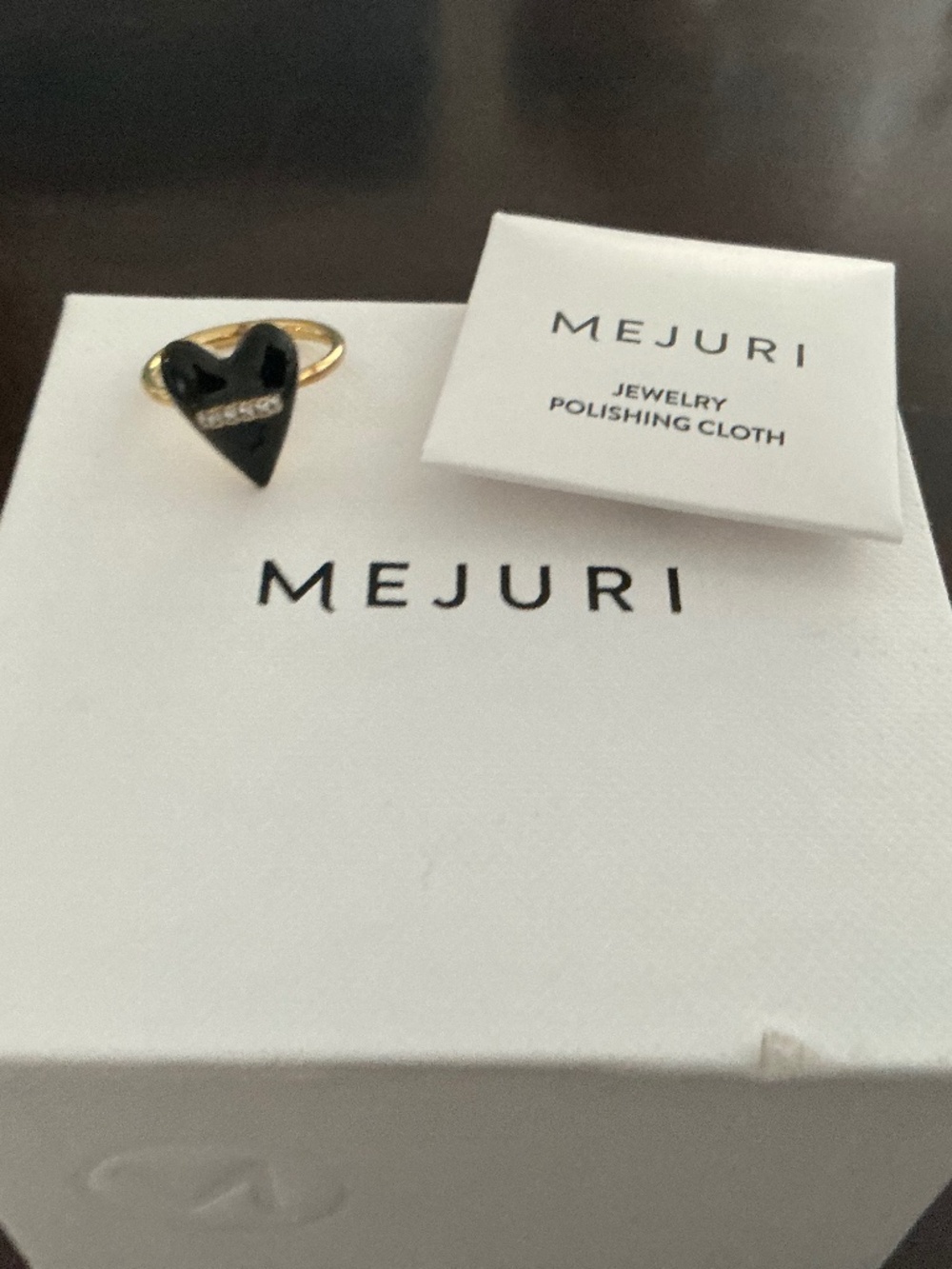 Mejuri Heart Enamel Ring